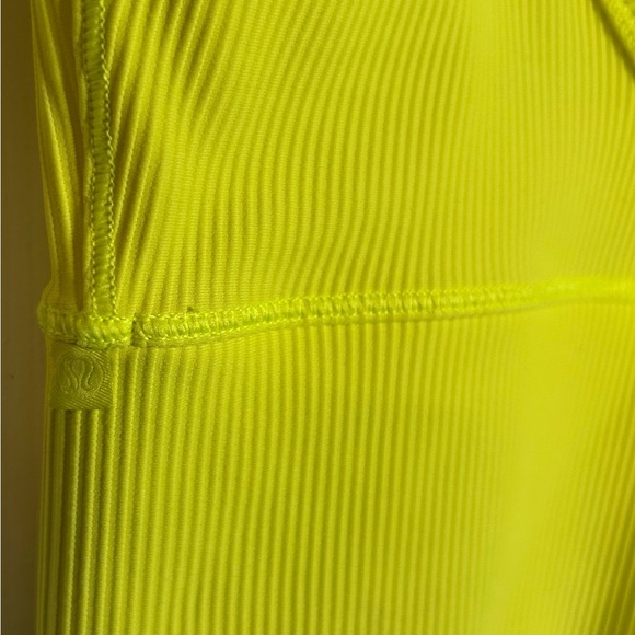 Lululemon Power Pivot Ribbed Tank Top- Highlight Yellow/ Size 2 - Picture 7 of 7
